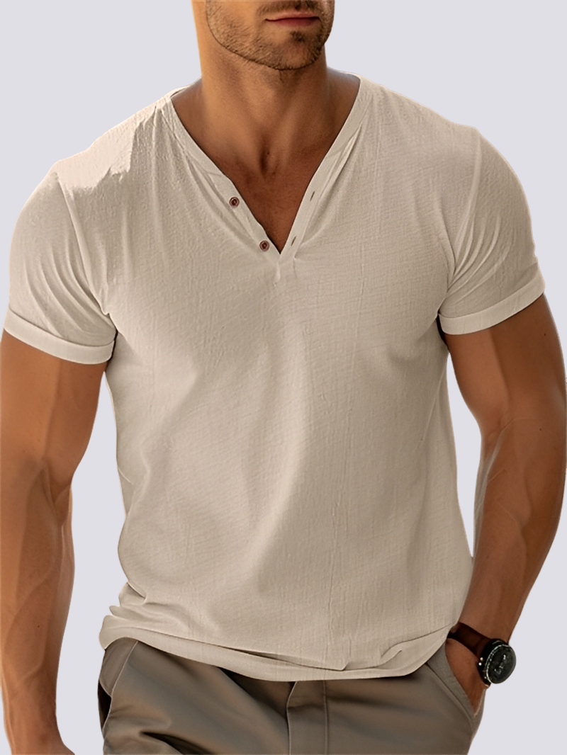 Oliver - Retro V-neck top for men