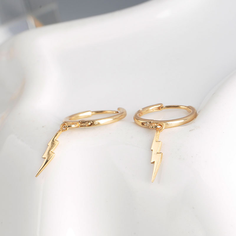 Lightning Hoop Earrings