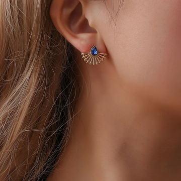Art Deco Fan Earrings - Bohemian Earrings