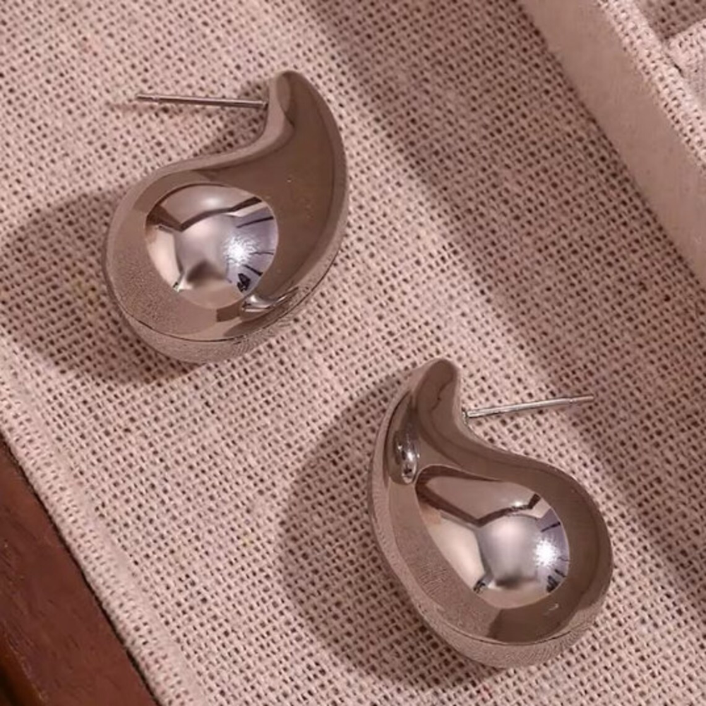 Chunky Waterdrop Earrings - Large Gold Earrings