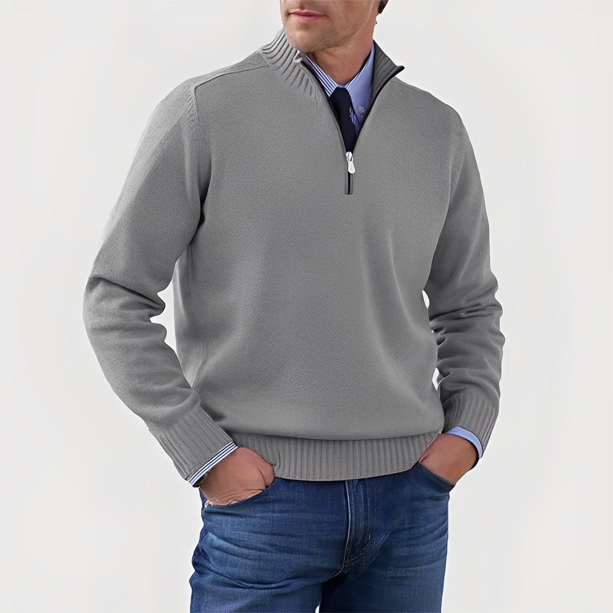 Nolan - Cozy sweater with half zipper