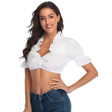 Zenia Elegant Traditional Dirndl Blouse