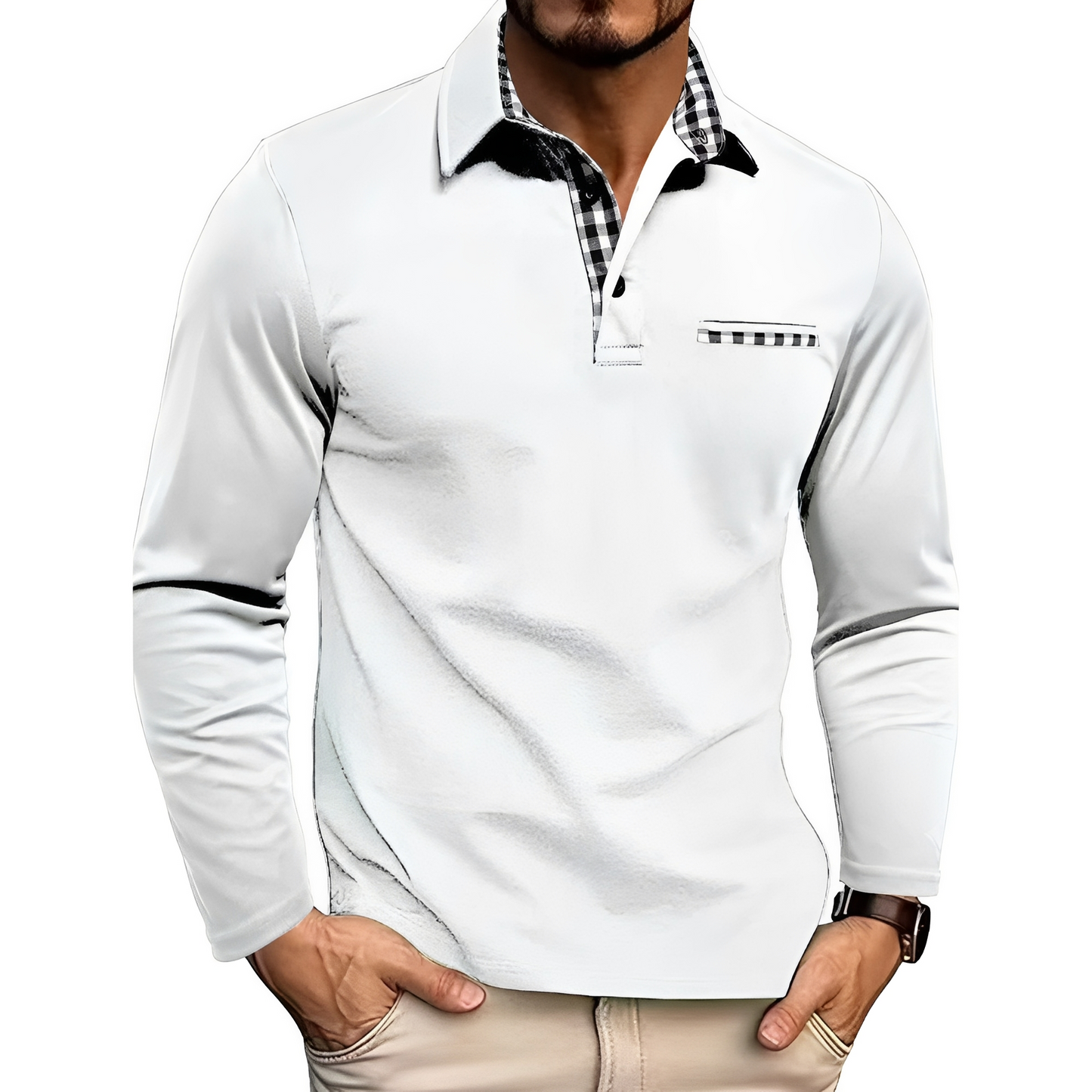 Gerald - Stylish Long Sleeve Polo Shirt for Men