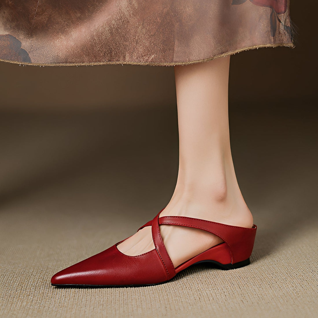 Riley - Trendy Washed Flat Mules