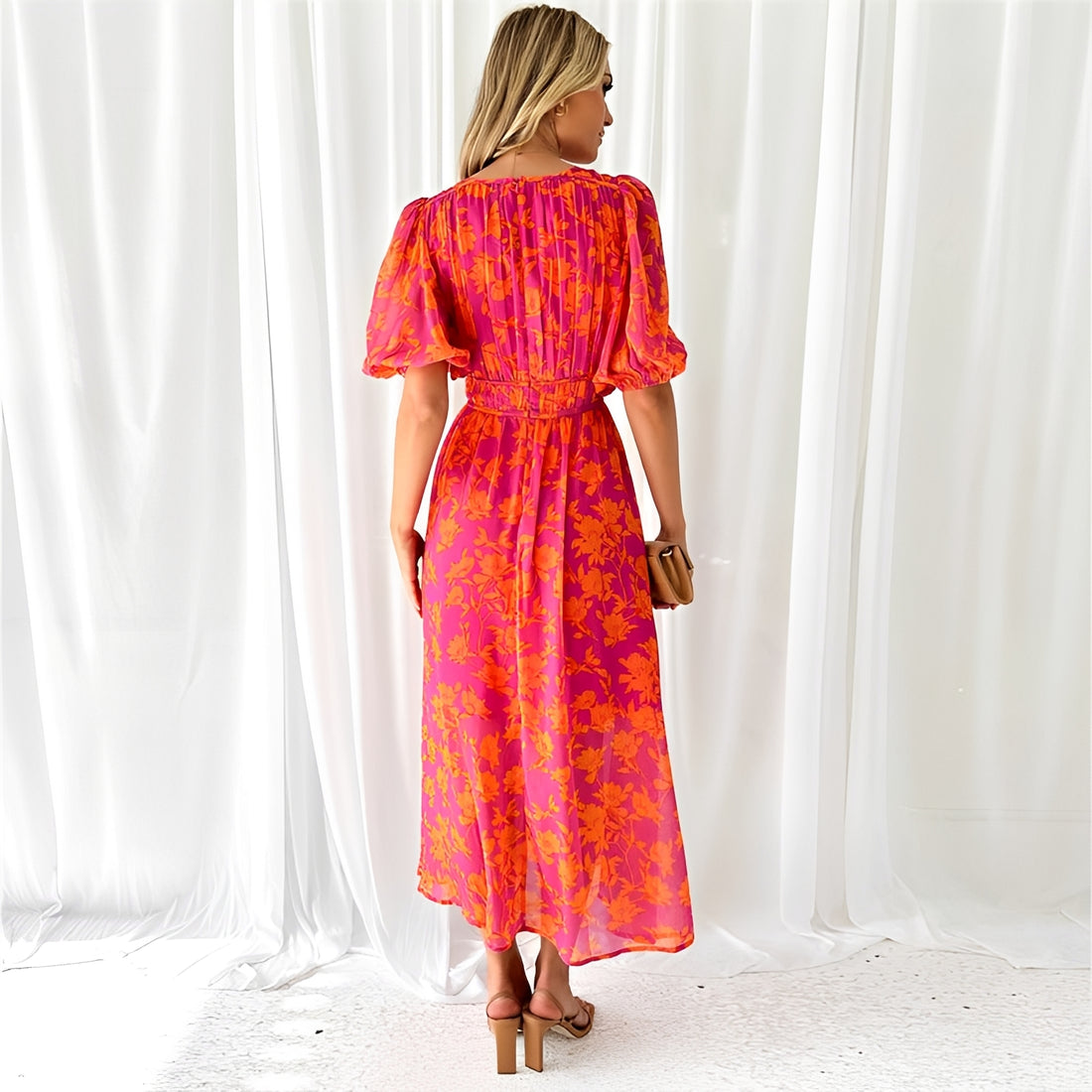Louisa - Floral Loose Midi Dress