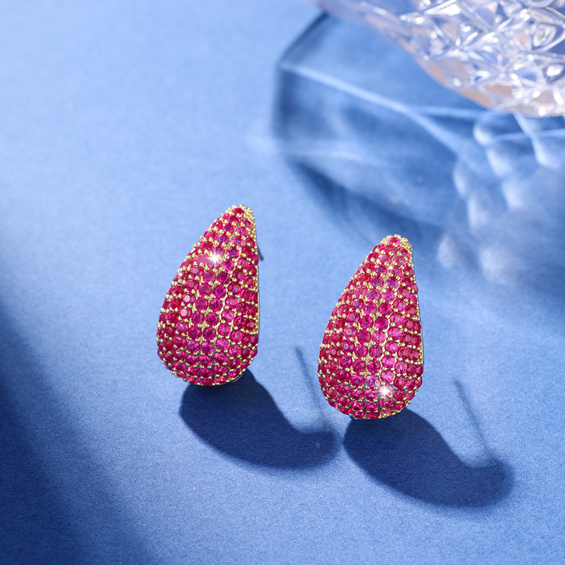 Earrings in the shape of a drop - Bright design