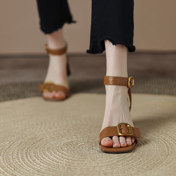 Anish - Timeless Block Heels with Ankle Strap