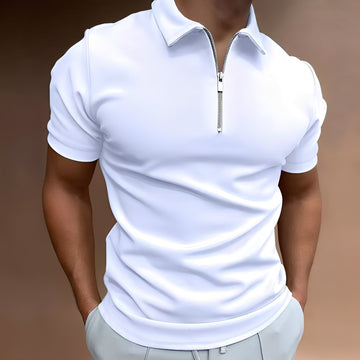 Carlos - Stylish polo shirt with zipper for men