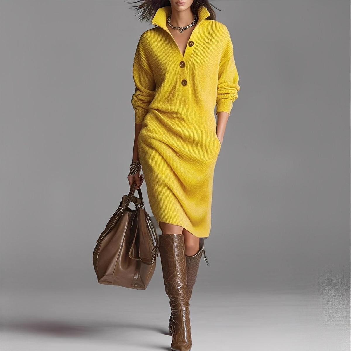 Camryn - Elegant long-sleeve dress