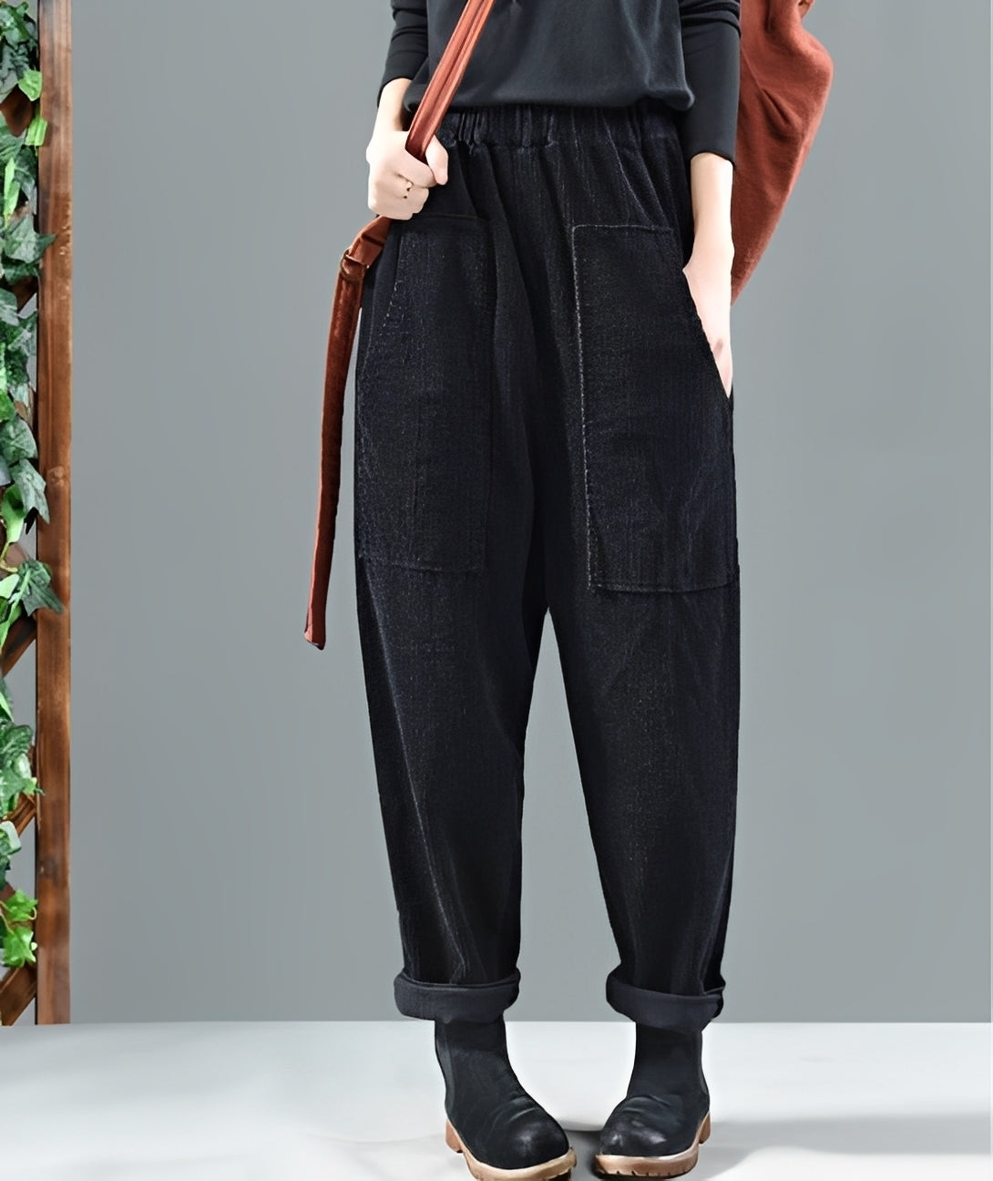 Hanna - Stylish corduroy harem pants for women