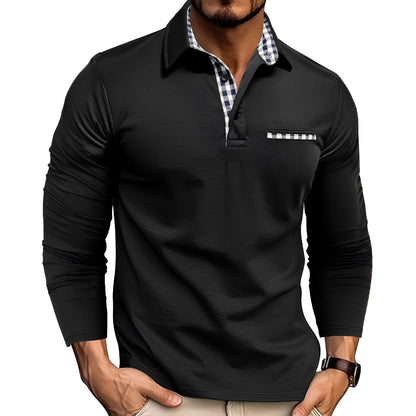 Gerald - Stylish Long Sleeve Polo Shirt for Men