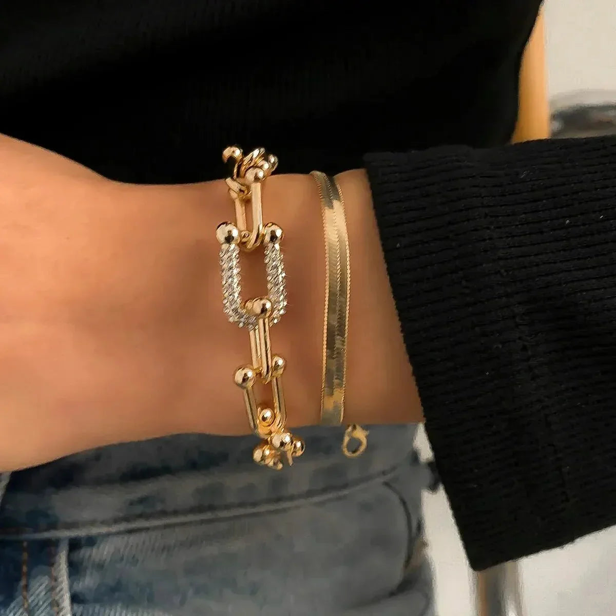 Maelys – Set of Bracelets Chain & Snake