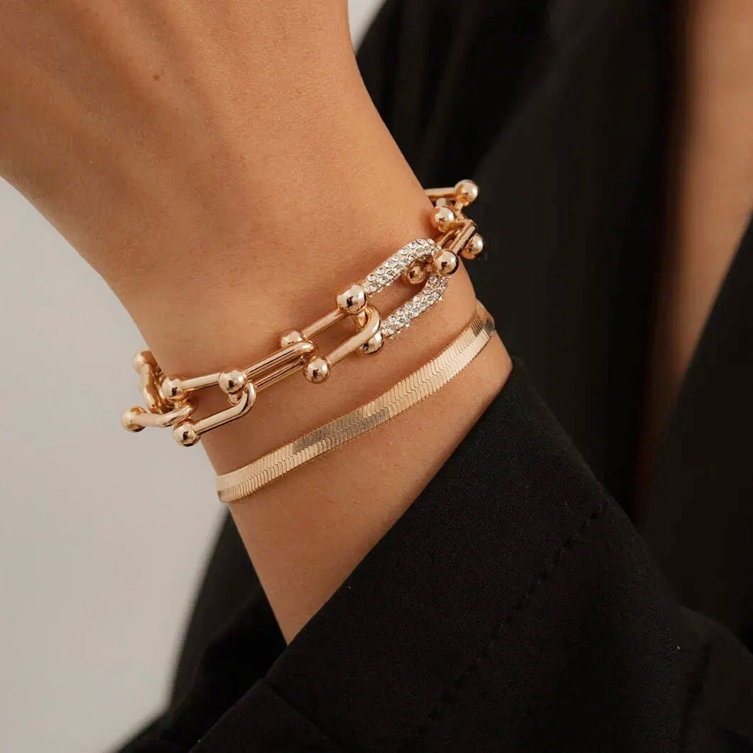 Maelys – Set of Bracelets Chain & Snake