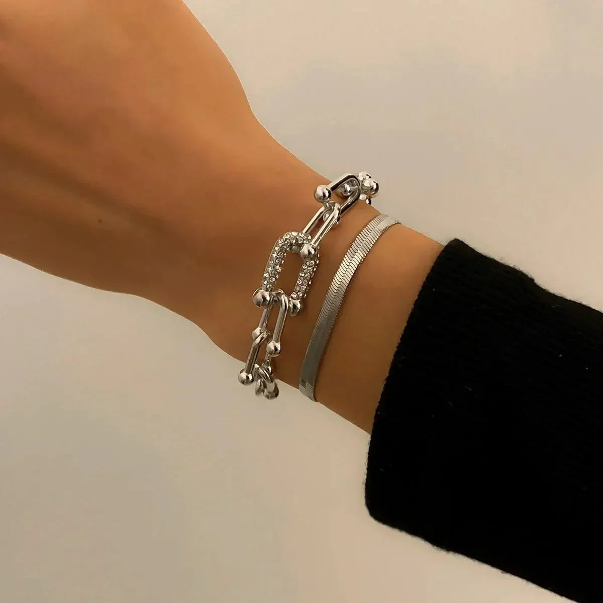 Maelys – Set of Bracelets Chain & Snake