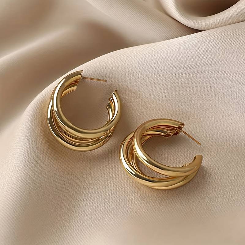 Three Ring Hoop - 3 Golden Rings