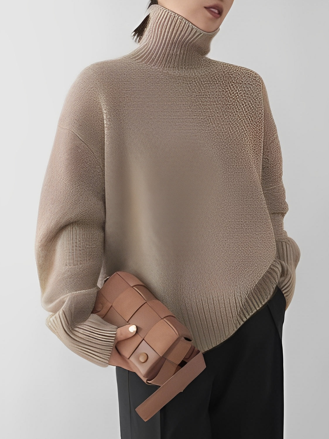 Yvette – Sweater with High Collar for Women