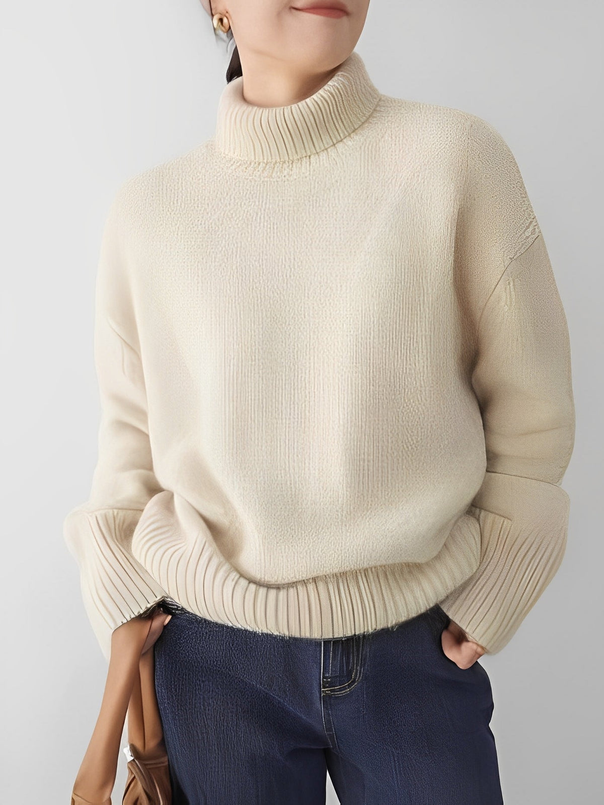 Yvette – Sweater with High Collar for Women