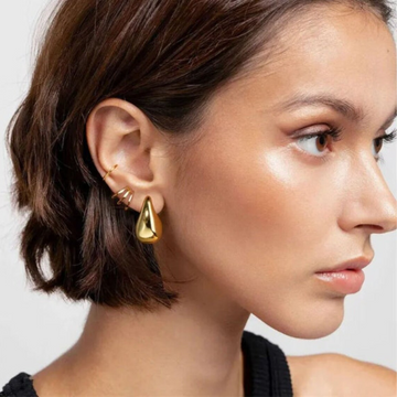 Chunky Waterdrop Earrings - Large Gold Earrings