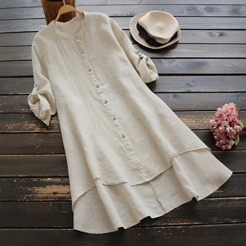 Mildred - Fashionable Dress with Buttons