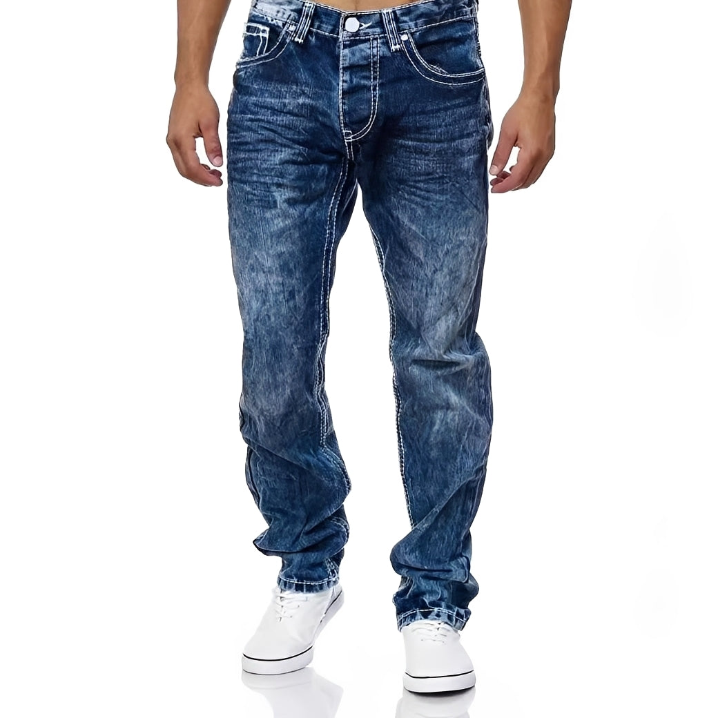 Stefan - Loose Straight Stretch Jeans for Men