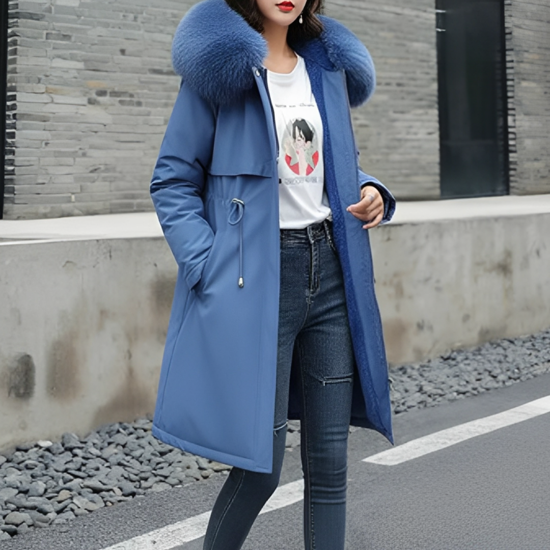Evangie - Warm and elegant hooded coat