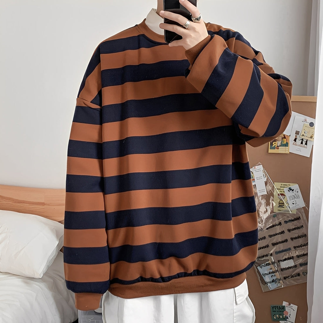 Christian - Loose-fitting, striped men's sweater