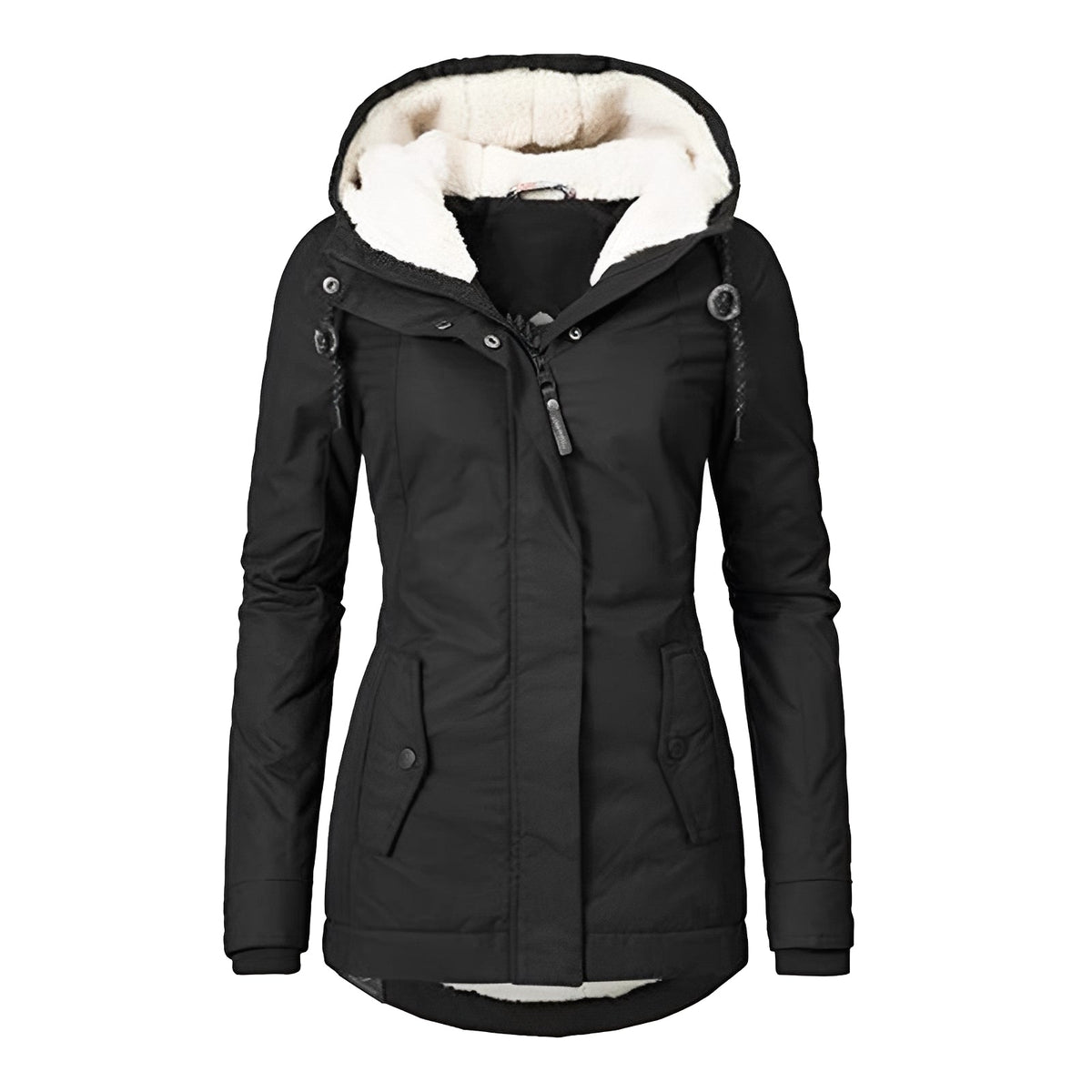 Earleen - Comfortable and warm jacket with hood