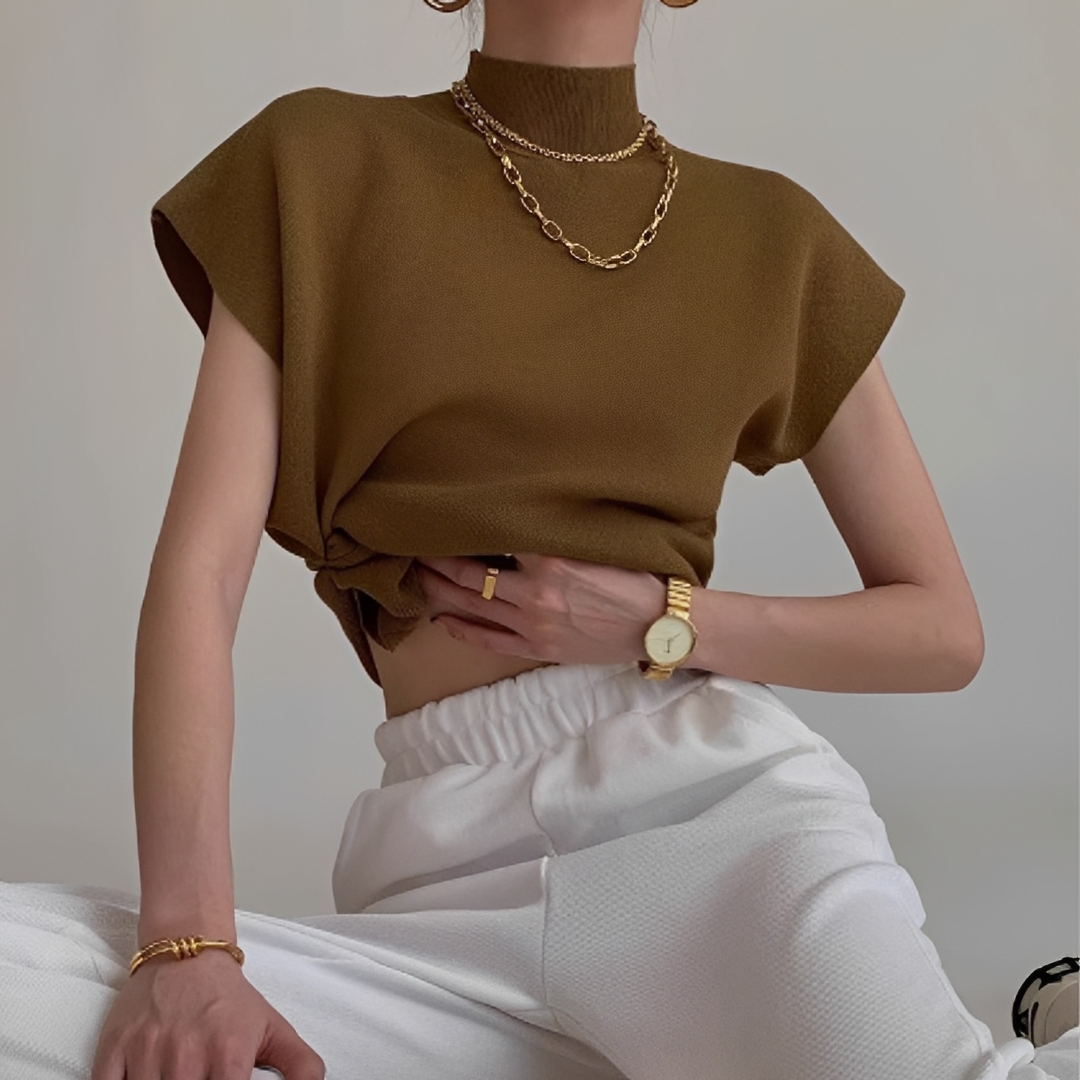 Lesley - Comfortable turtleneck T-shirt