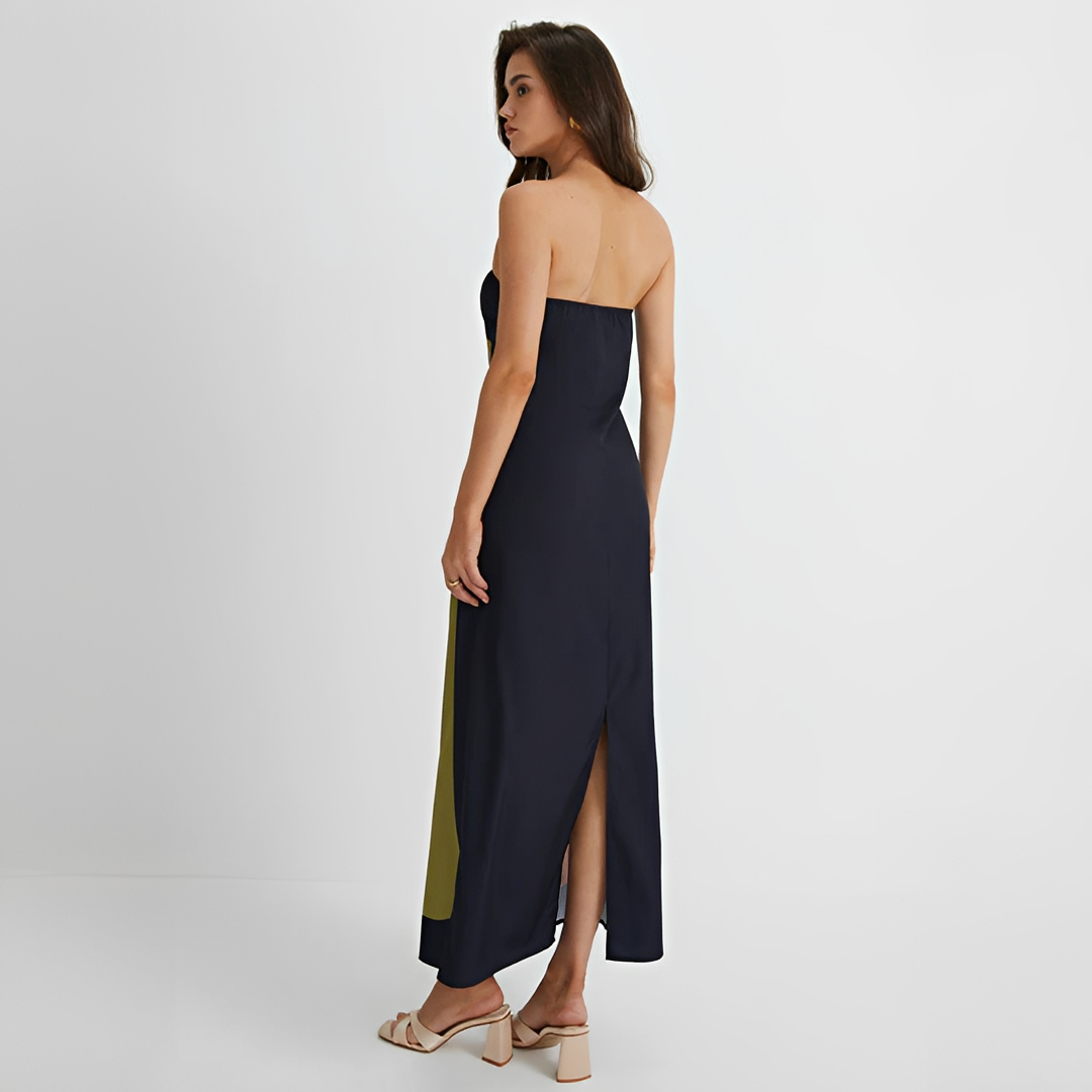 Delaney - Elegant Floral Tube Top Dress