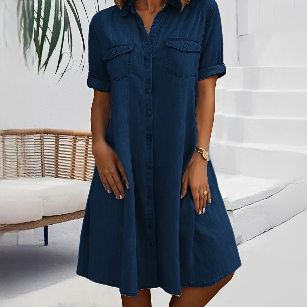 Naomi - Relaxed Button-Down Mini Dress
