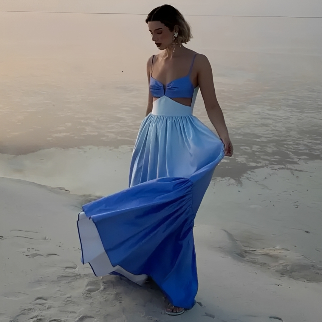 Corina - Elegant Spaghetti Strap Maxi Dress