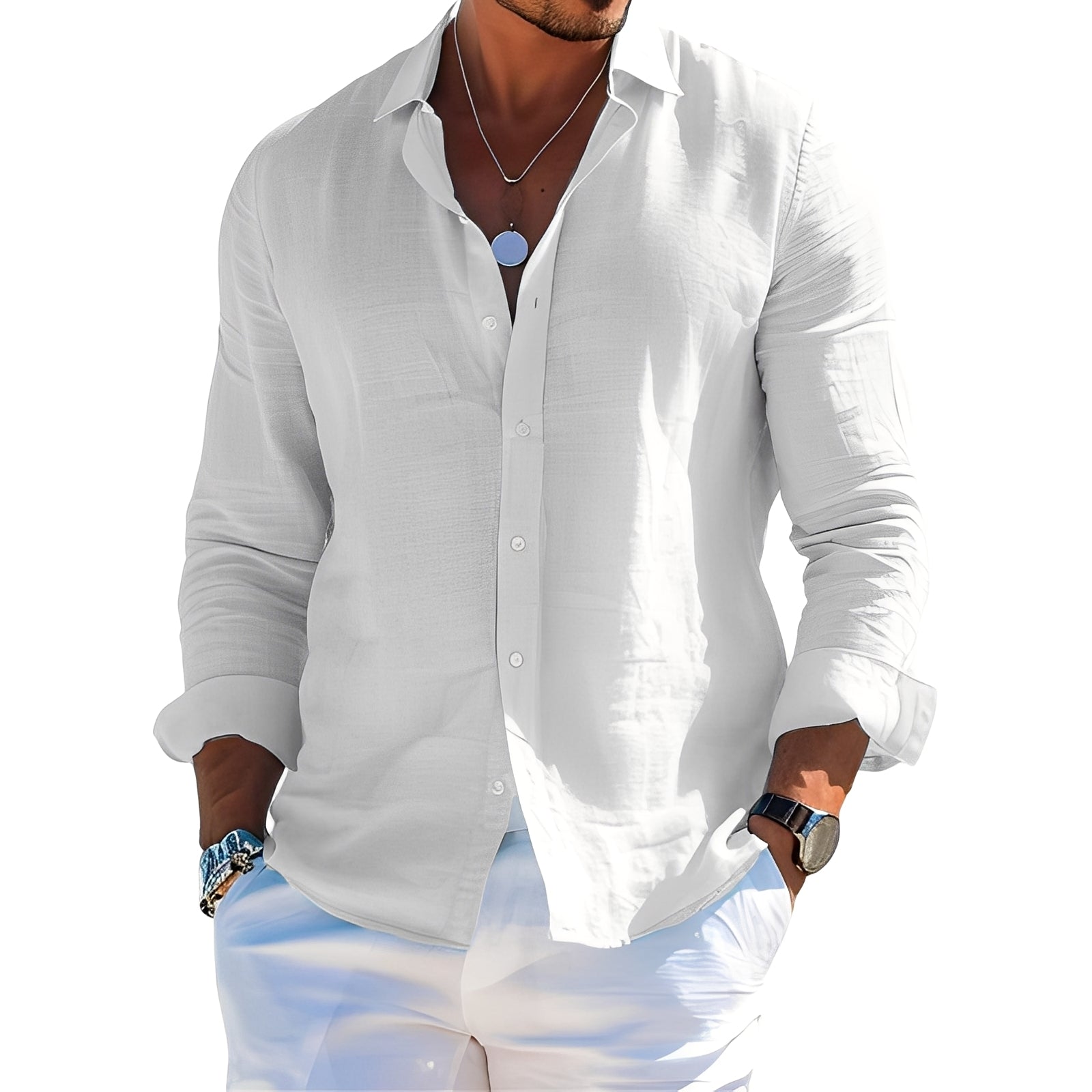 Félicien - Comfortable long-sleeve polo shirt