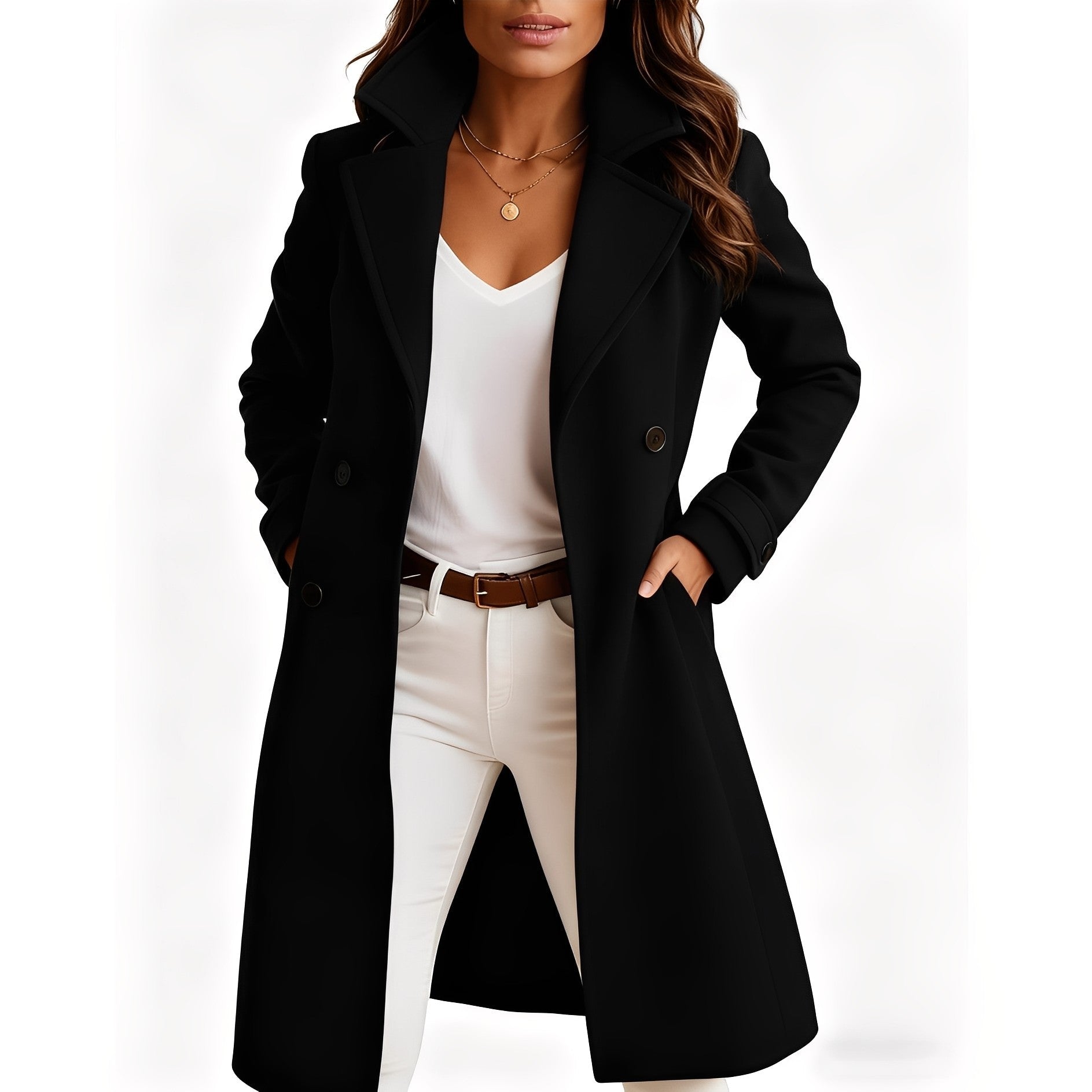 Camille - Elegant Women's Coat in Single-Breasted Design