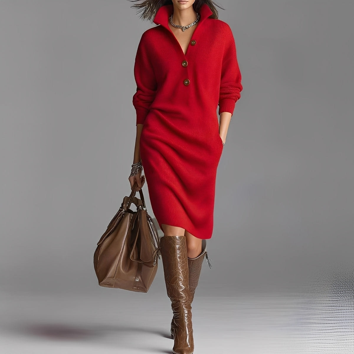 Camryn - Elegant long-sleeve dress