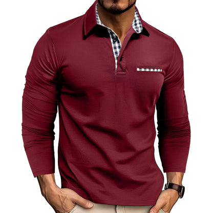 Gerald - Stylish Long Sleeve Polo Shirt for Men