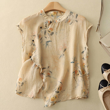 Diana - Sleeveless Floral Top