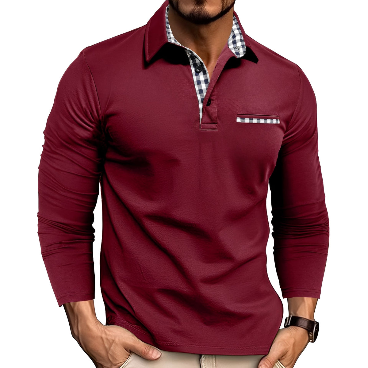 Rupert - Lightweight Men's Long Sleeve Polo Shirt