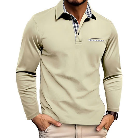 Gerald - Stylish Long Sleeve Polo Shirt for Men