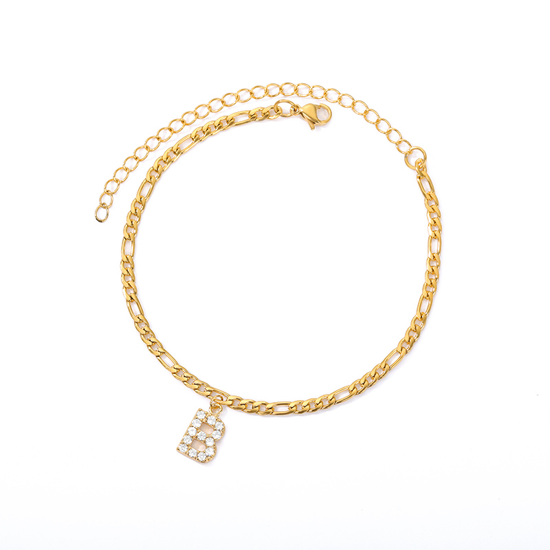 Ankle with Initial - Ankle bracelet with your initial