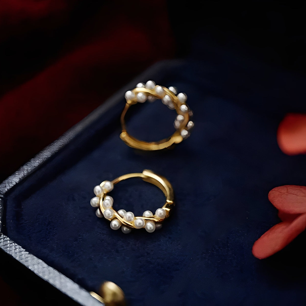 Ellie – Woven Pearl Earrings