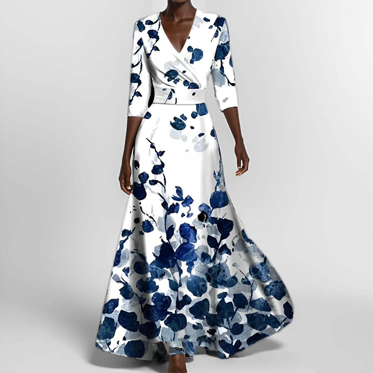 Delores - Maxi Dress with Floral Pattern and Long Sleeves