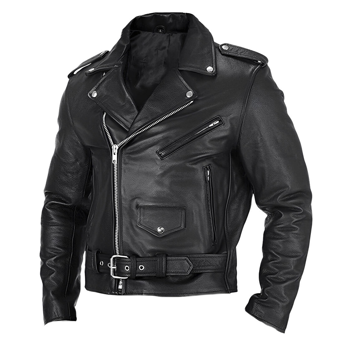 Brandon - Men's biker jacket with multiple pockets