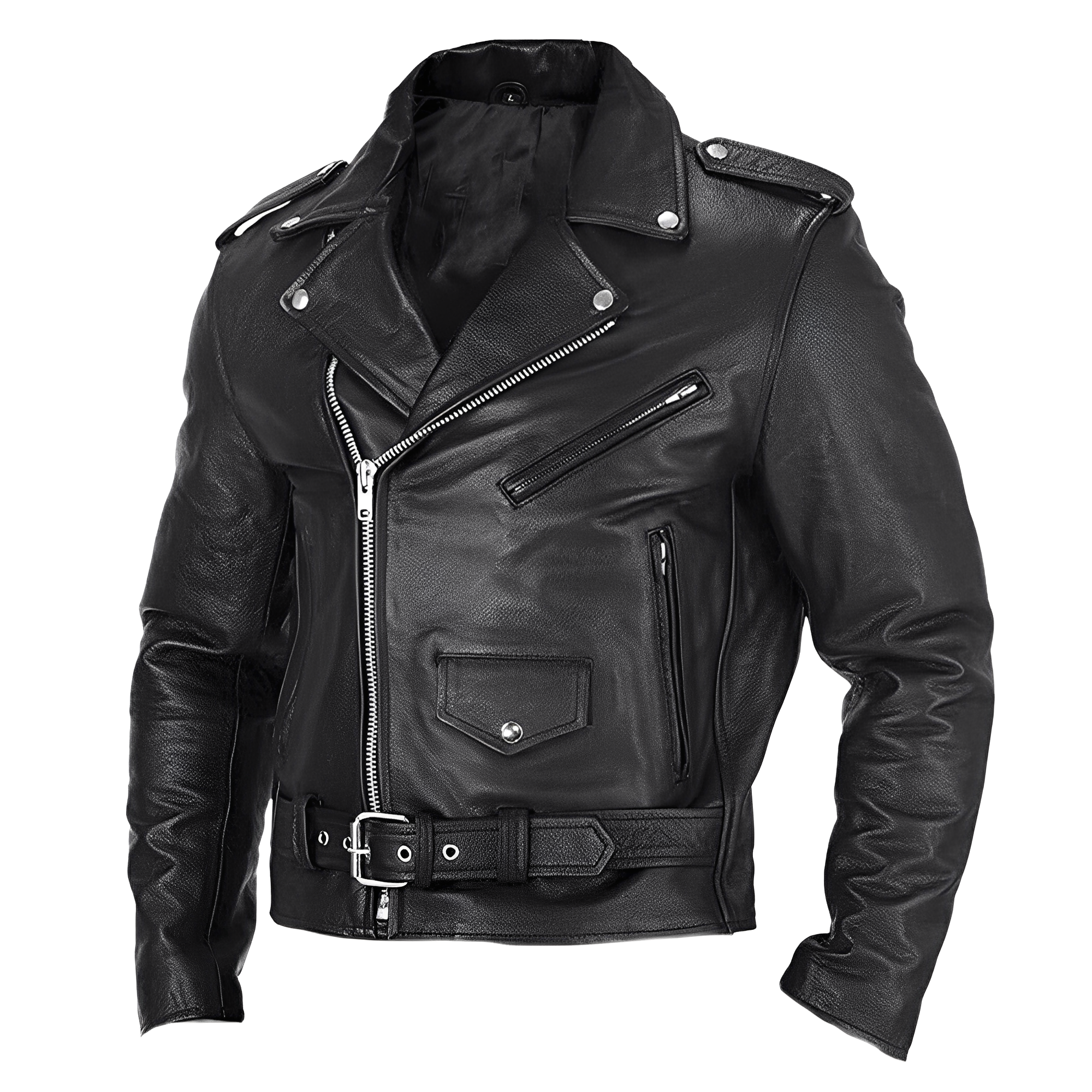 Brandon - Men's biker jacket with multiple pockets