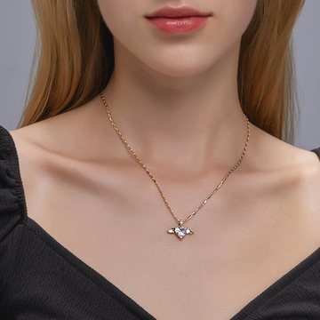 Love Wing Necklace - Chain Hearts and Wings
