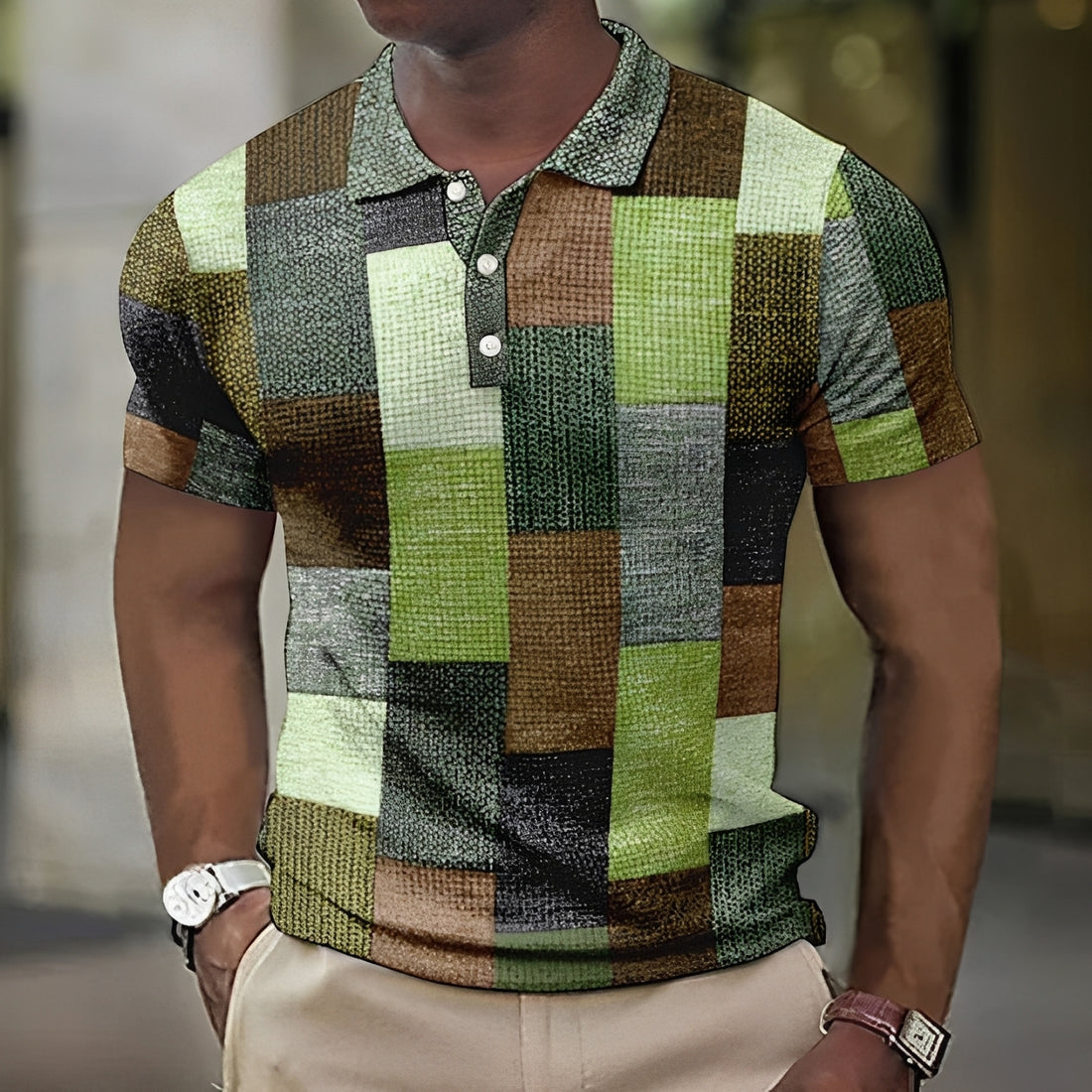 Jimmy - Stylish Print Plaid Shirt