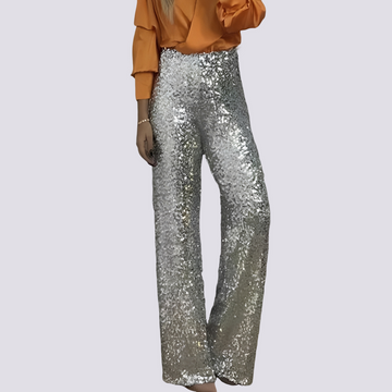 Mandy - High Waist Sequined Trousers