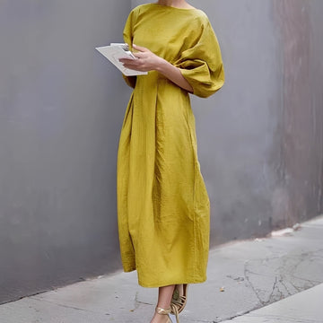 Mariam - Casual Gathered Midi Dress