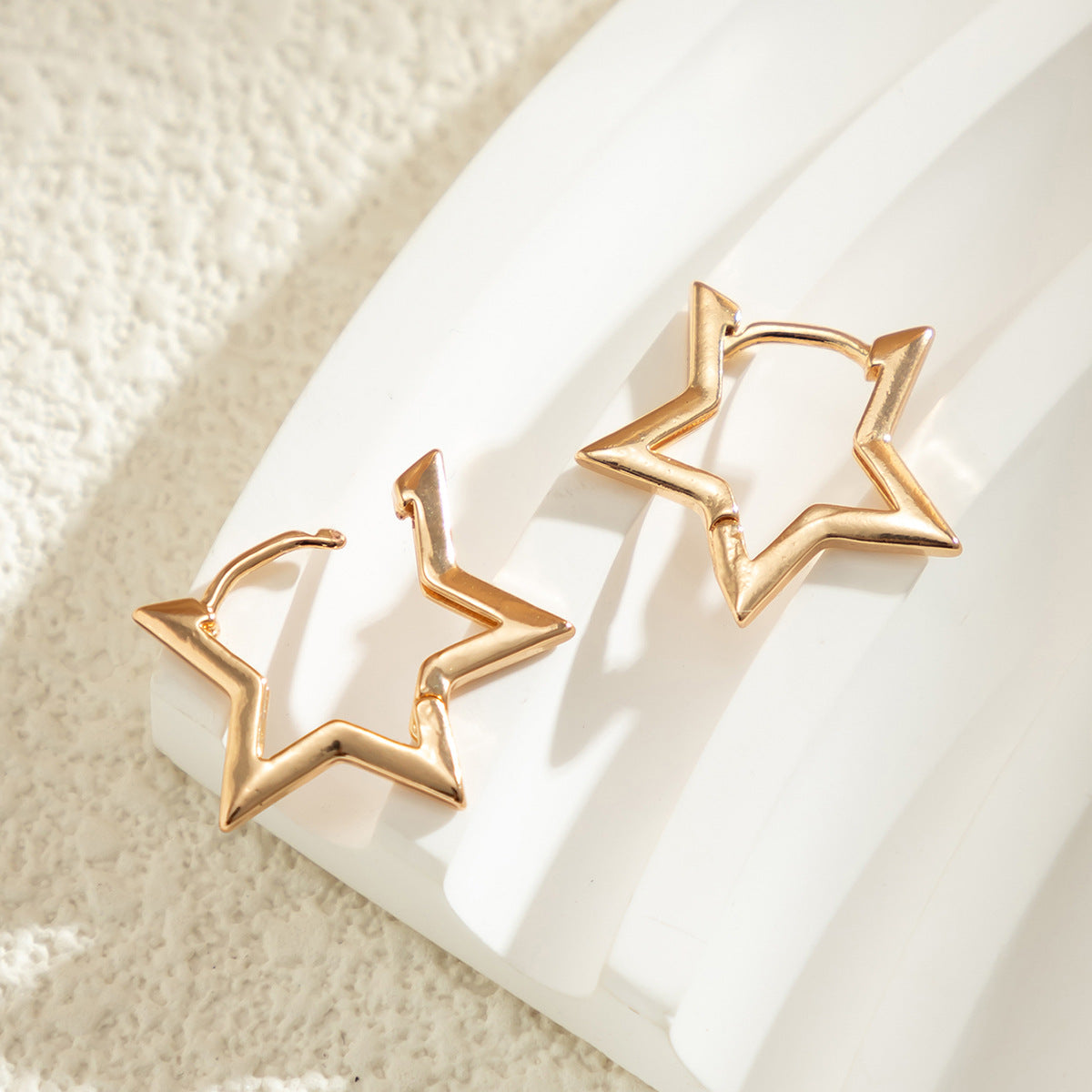 Huggie Star Earrings - Star Hoops