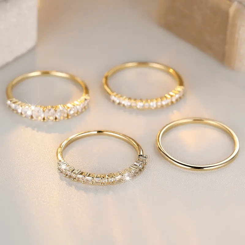Elyna – Elegant gold rings with cubic zirconia stones