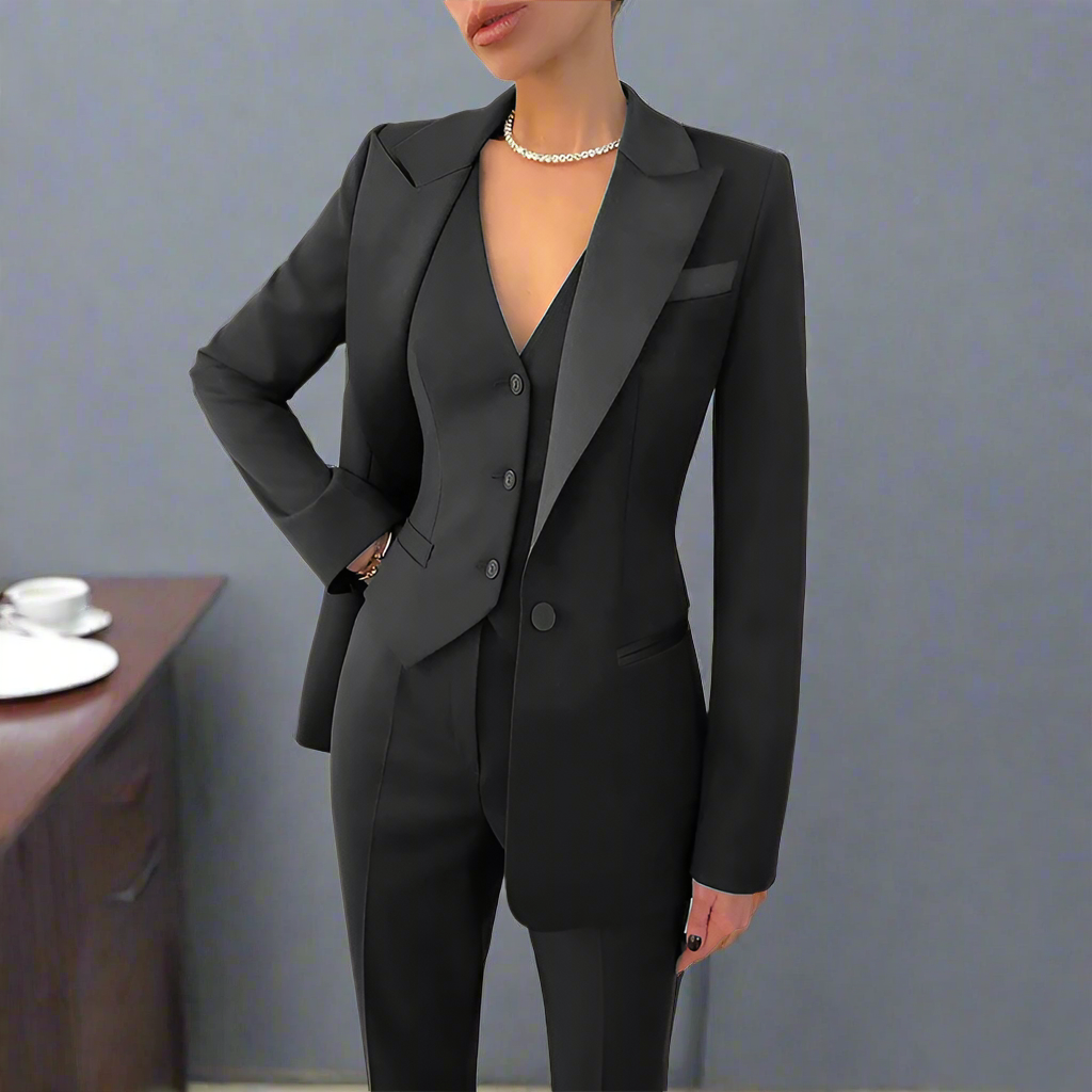 Clara - Elegant three-piece pantsuit set